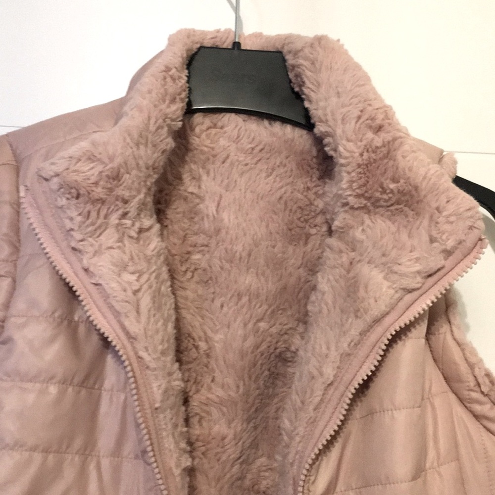 Pink warm and fuzzy coat.